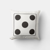 サイコロ数のpips 5 +あなたのバックガー。 クッション (正面)