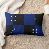 サイコロ水玉模様サイコロパターン ランバークッション (ブランケット)
