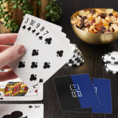 サイコロ水玉模様パターン青/黒 トランプ (インサイチュ)