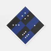 サイコロ水玉模様パターン/黒 スタンダードランチョンナプキン (角)