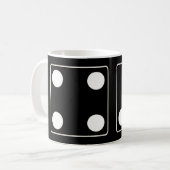 サイコロ番号ピップホワイト4 & 3 +あなたのアイディア コーヒーマグカップ (正面左)