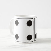 サイコロ番号4と3 +あなたのアイディア コーヒーマグカップ (正面左)