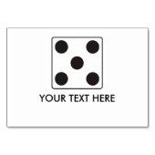 サイコロ番号5 +テキスト テーブルナンバー (裏面)