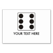 サイコロ番号6 +テキスト テーブルナンバー (裏面)