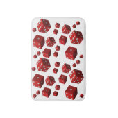 サイコロ赤シャワーマットバスルーム バスマット (正面縦)