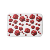 サイコロ赤シャワーマットバスルーム バスマット (正面)