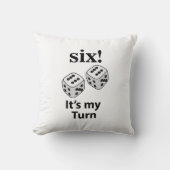 サイコロ転がの6人が私のターンの転がサイコロ クッション (正面)