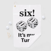 サイコロ転がの6人が私のターンの転がサイコロ ゴルフタオル (インサイチュ)