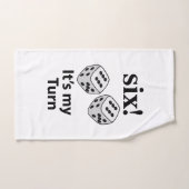 サイコロ転がの6人が私のターンの転がサイコロ ハンドタオル (ハンドタオル)