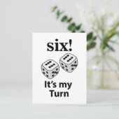 サイコロ転がの6人が私のターンの転がサイコロ ポストカード (スタンド正面)