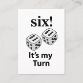 サイコロ転がの6人が私のターンの転がサイコロ 名刺 (正面)