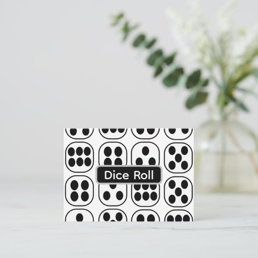 サイコロ転がゲーム 名刺 (スタンド正面)