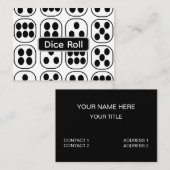 サイコロ転がゲーム 名刺 (正面/裏面)