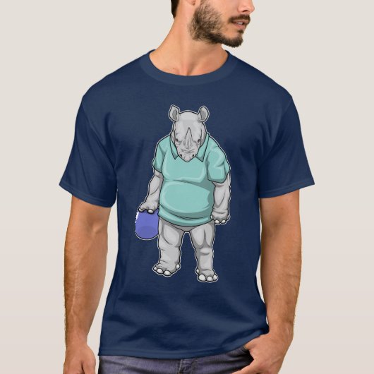 サイコロ鼻サイコロ ボウリングボール Tシャツ (正面)