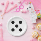 サイコロ5つのピップ ペーパープレート (パーティー)