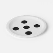 サイコロ5つのピップ ペーパープレート (アングル)