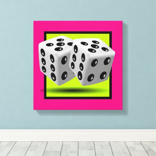 サイコロ キャンバスプリント (インサイチュ (ウッドフロア))