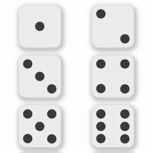 サイコロ シール (正面)