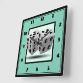 サイコロ スクエア壁時計 (傾斜)