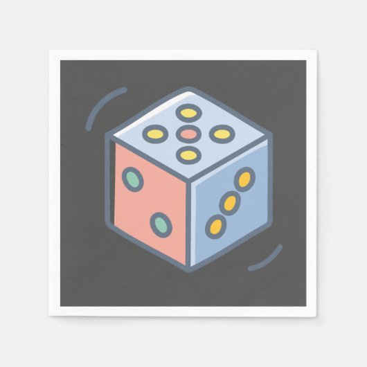 サイコロ スタンダードカクテルナプキン (正面)