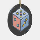 サイコロ セラミックオーナメント (右)