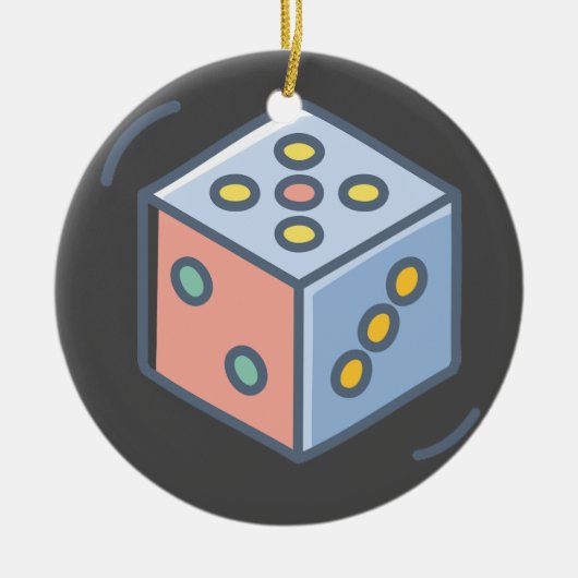 サイコロ セラミックオーナメント (正面)