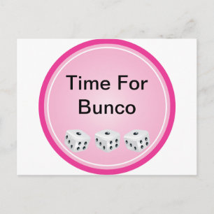 サイコロ（ピンク色の円をカスタマイズ可能） ポストカード