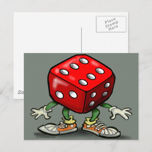 サイコロ ポストカード (正面/裏面)