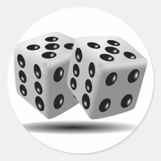 サイコロ ラウンドシール (正面)