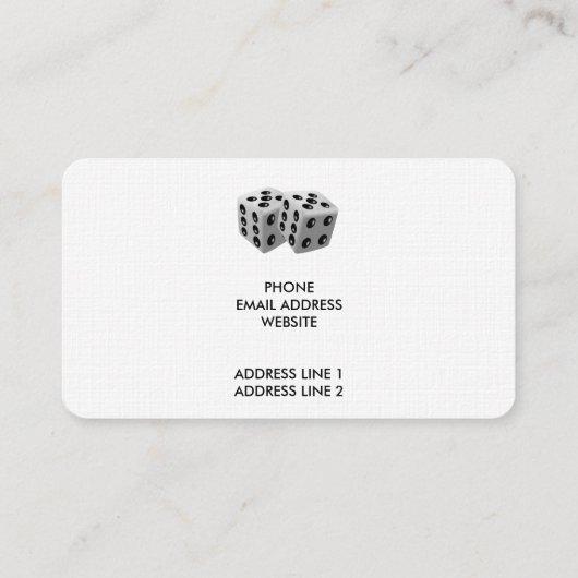 サイコロ 名刺 (裏面)