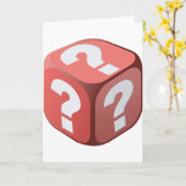 サイコロ(疑問符付き)グリーティングカード カード (黄色い花)