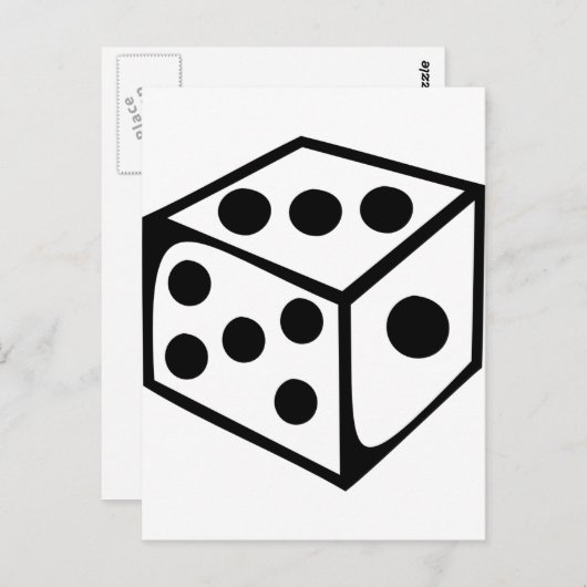 サイコロ- 3 ポストカード (正面/裏面)