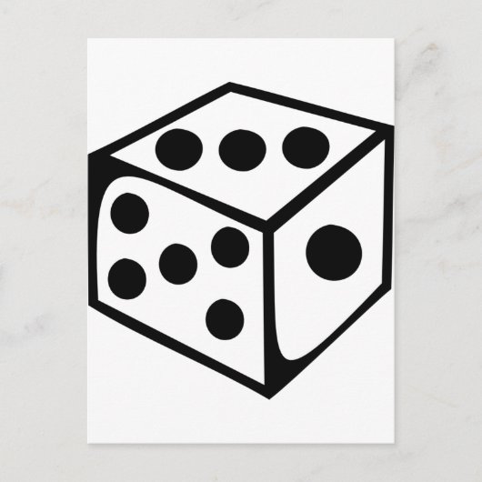 サイコロ- 3 ポストカード (正面)