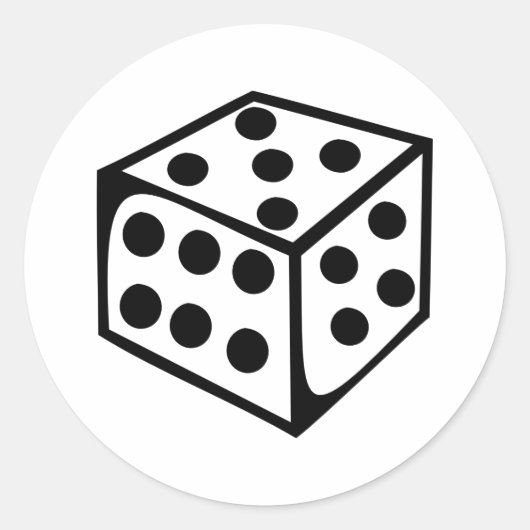 サイコロ- 5 ラウンドシール (正面)