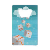 サイコロCCの栓抜きを雨が降ること クレジットカード栓抜き (正面)