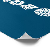 サイコロw20 w12 w8 RPGテーブルトップゲームジオメトリロール ポスター (角)