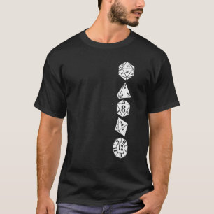 サイコロW20 W12 W8 RpgテーブルトップゲームジオメトリロールP Tシャツ