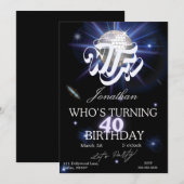 サイコーに面白い40歳の誕生日おめでとう WTF 誰が40歳になるの？ 皮肉たっぷり 招待状 (正面/裏面)