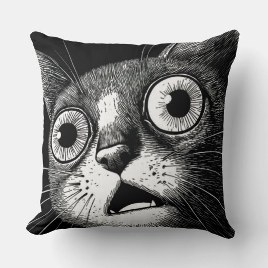 サイコー予測できなキャット装飾用クッション-レトロクール クッション (正面)
