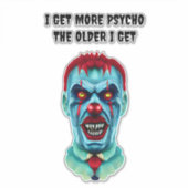 サイコ引用文不気味なキラーピエロホラーアート シール (正面)