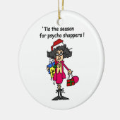 サイコ買い物客のシーズン セラミックオーナメント (左)