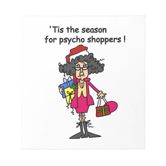 サイコ買い物客のシーズン ノートパッド (正面)
