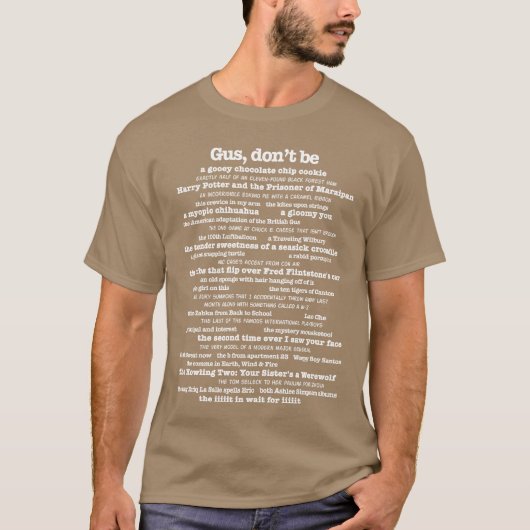 サイコ Gus ダメだよ 引用 Tシャツ (正面)