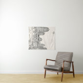 サイゴンパゴダベトナムシティスケープスケッチ タペストリー (インサイチュ(横))