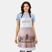 サイゴンホーチミンシティHCMCベトナムサンセット エプロン (着用した状態)