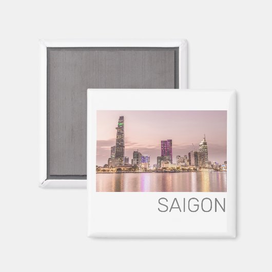サイゴンホーチミンシティHCMCベトナムサンセット マグネット (正面/裏面)