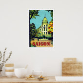 サイゴン市，ホーチミン，ベトナム，ヴィンテージ旅行 ポスター (キッチン)