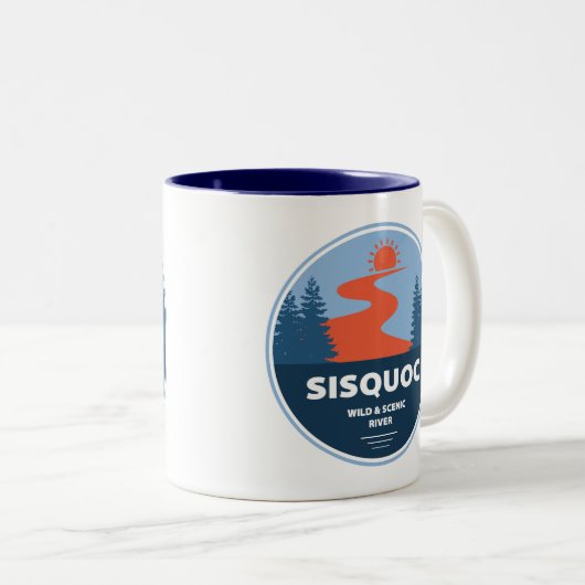 サイシコックワイルドアンドシーニックリバーカリフォルニア ツートーンマグカップ (正面右)