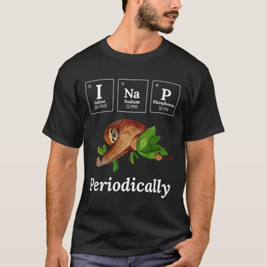サイスおもしろいスロースI昼寝周期的スロース Tシャツ (正面)