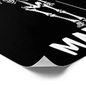 サイズが問題のハロウィーン12足スケルトンおもしろい ポスター (角)